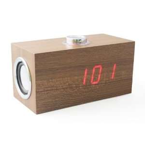 Red LED Digital Alarm Clock Calendar Desktop Stereo Speaker Card 
