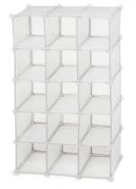   Larsson Favorites   Storage Solutions 15 Pair Shoe Cubby, White Frost
