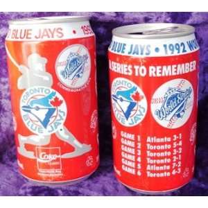   Empty Toronto Blue Jays 1992 World Series Coke Cans 