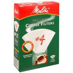  Melitta Coffee Filters, Cone, No. 4, 100 Filters 