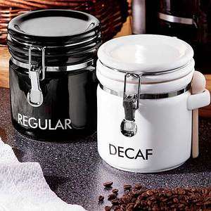   Airtight rubber Seal Sealed Locking Lid Stay Fresh Coffee Tea Canister