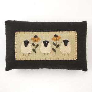Primitive 3 Sheep PILLOW Country Rustic Home Decor  