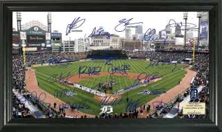 Detroit Tigers 2011 12x20 Framed Signature Field Photo  