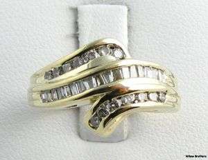   ctw SI1 SI2 Diamond BAND   10k Yellow Gold Womens Estate Fashion Ring