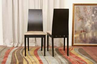 LANE modern DINING chairs (set of 2) dark brown  