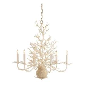   White Coral Shabby Chic Beach Inspired Chandelier