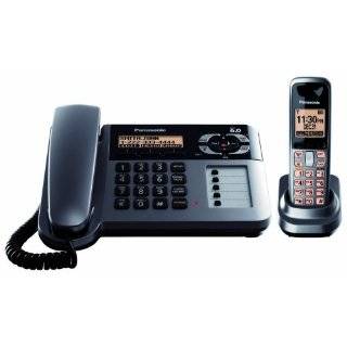   KX TG1061M Cordless/Corded Phone with Answering Machine, Metallic Grey