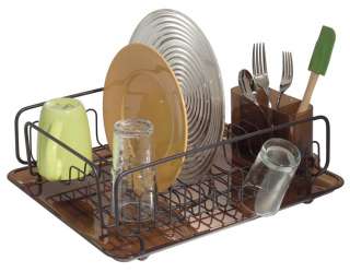 NEW Forma Lupe Dish Drainer Rack in Bronze Finish by InterDesign