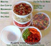 Plastic Food Bowl Storage Containers NEW Disposable 25  
