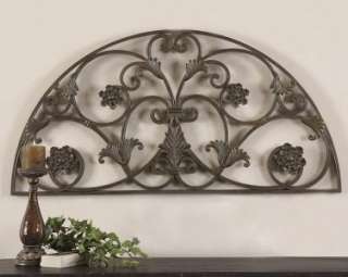 FRENCH TUSCAN ITALIAN Old World ARCHED WALL GRILLE PANEL Wall Decor 