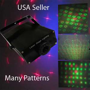 Green Red Blue LED Laser Stage Light Projector DJ Sound  