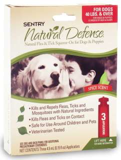  Natural Defense Flea & Tick Squeeze On RED for Dog over 40 lbs  