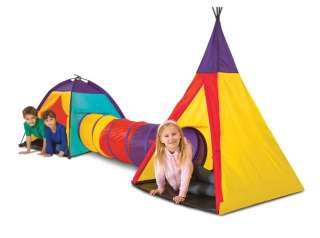 Discovery Adventure Play Tent Child Dome Kid Tunnel 3pc  