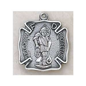  St. Florian SS Medal with 20 inch chain Jewelry
