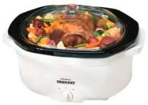 Crock Pot 6 Quart Cool Touch Slow Cooker with Removable Pot and Bonus 