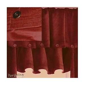  Croscill Button Down Cordoroy Valance Branford Red