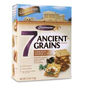 Crunchmaster 7 Ancient Grains Crackers, Cracked Pepper & Herb 3.5 oz 