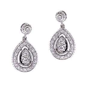   Glamorous Cubic Zirconia {C.Z.} Diamond Pear Drop Earrings Jewelry
