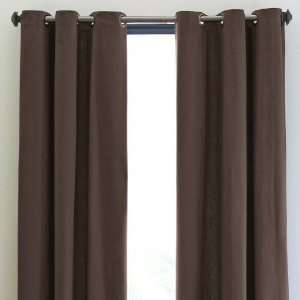 Custom Drapes, Cotton Duck Grommet Panels   Chocolate, Ivory