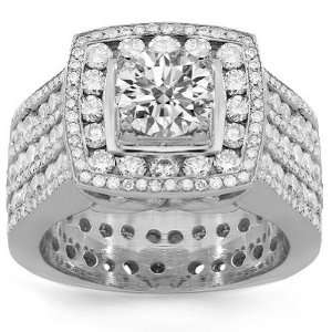   White Gold Mens Custom Diamond Ring 8.50 Ctw Avianne & Co Jewelry