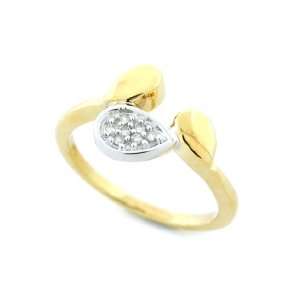    10k Solid Multi rone Gold Genuine Diamond Cute Ring  Jewelry
