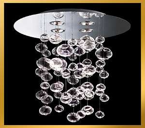 Height 60cm   Murano Due Bubble Glass Chandelier Suspension Light 