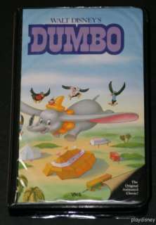 Disney Classic   Dumbo Early Release Black Case VHS RARE  