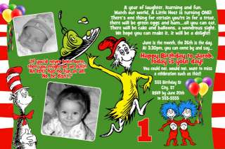 Dr Seuss Sam I Am Green Eggs Ham BIRTHDAY Invitations  