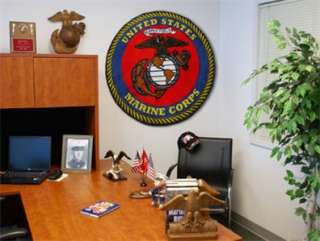 US Marine Corps Seal Round Ball Rug Wall Hanging 44  