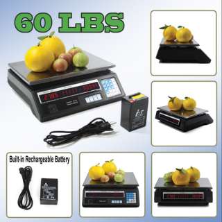 new 2 pcs 60 lbs electronic digital weight scales w rechargeable 