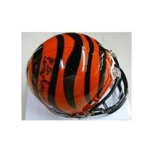 Anthony Munoz Autographed Cincinnati Bengals Mini Football Helmet with 