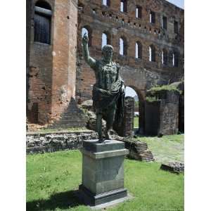  Statue of Augustus Caesar, Porta Palatina, Turin, Piemonte 