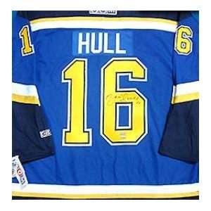 Brett Hull Autographed Hockey Jersey (St. Louis Blues)