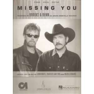    Sheet Music Missing You Brooks and Dunn 87 