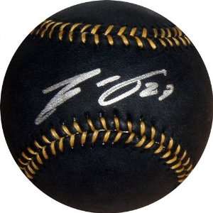  Carlos Gomez Autographed Black Leather Baseball Sports 