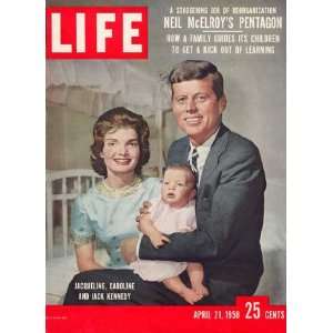  Senator John F. Kennedy with Jacqueline and Caroline by 