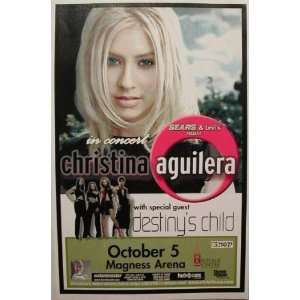 Christina Aguilera Denver Colorado 2000 Concert Poster