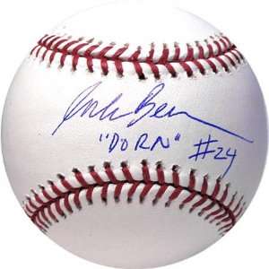 Corbin Bernsen Autographed MLB Baseball with Dorn and #24 Inscriptions 