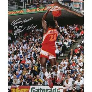 Dominique Wilkins Atlanta Hawks   Dunk Contest   Autographed 16x20 