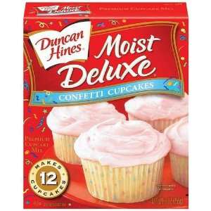 Duncan Hines Cupcake Mix Moist Deluxe Premium Confetti   12 Pack 