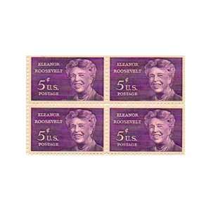 Eleanor Roosevelt Set of 4 X 5 Cent Us Postage Stamps Scot #1236a