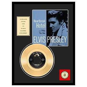Elvis Presley Heartbreak Hotel framed gold record
