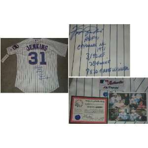  Fergie Jenkins Signed Cubs Rep Jersey 5 Inscriptions 