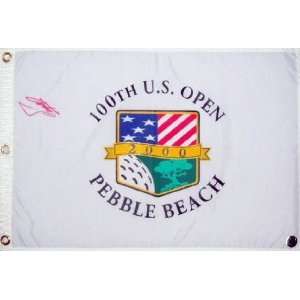 Fuzzy Zoeller Autographed 2000 Pebble Beach US Open Flag