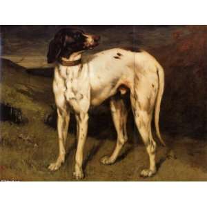 Hand Made Oil Reproduction   Gustave Courbet   24 x 18 inches   A Dog 