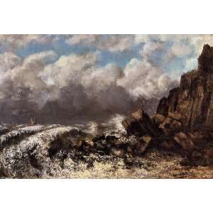  Hand Made Oil Reproduction   Gustave Courbet   32 x 22 