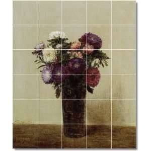 Henri Fantin Latour Flowers Custom Tile Mural 1  21.25x25.5 using (30 