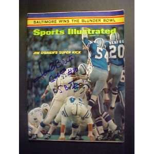 Jim OBrien Baltimore Colts Autographed January 25, 1971 Sports 