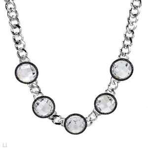 Kelly Stone Sterling Silver 160 CTW Cubic Zirconias Ladies Necklace 
