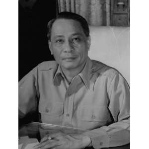  President Manuel A. Roxas Sitting in His Office 